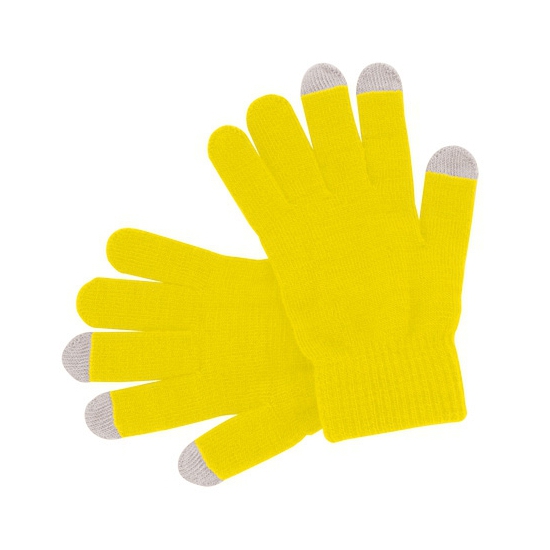 Telefoon handschoenen geel